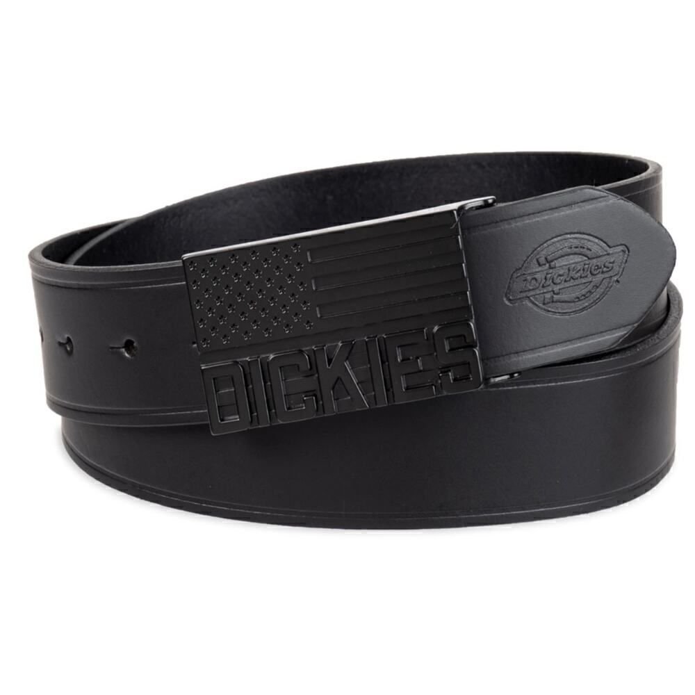 Dickies American Flag Plaque Buckle Casual Leather Belt-Size Large